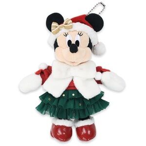 Tokyo Disney Resort Disney Christmas 2025 Minnie Plush Badge Keychain